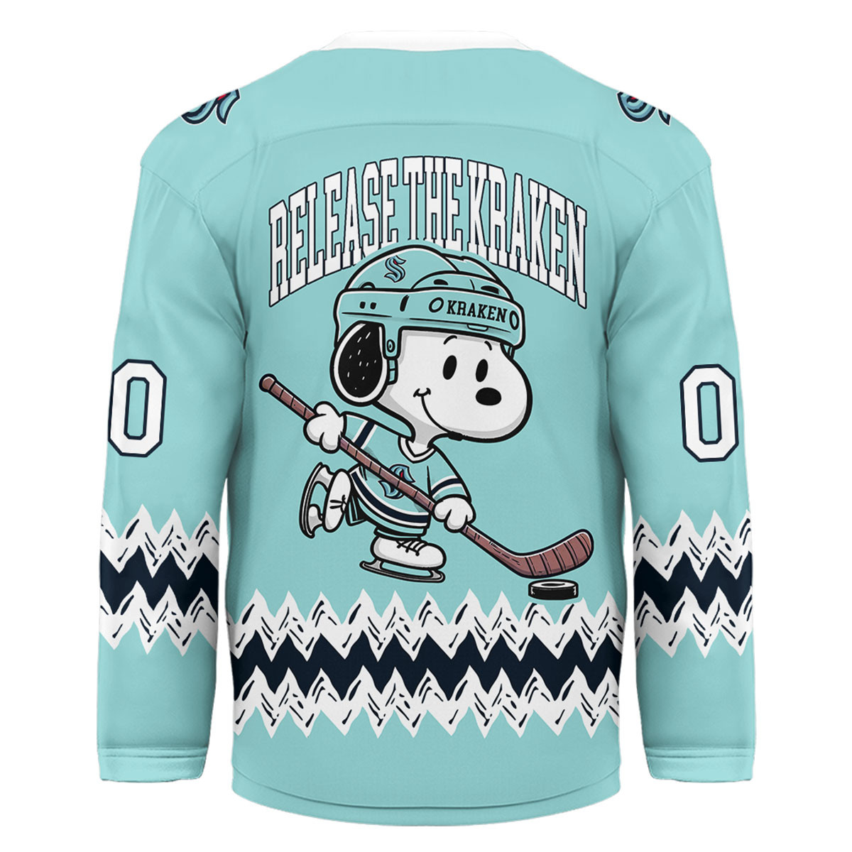 Seattle Kraken Premium NHL Snoopy Personalized Hockey Jersey TTH240535 - Image 2