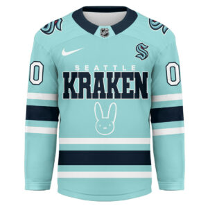Seattle Kraken Premium NHL Bad Bunny Hockey Jersey TTH240537