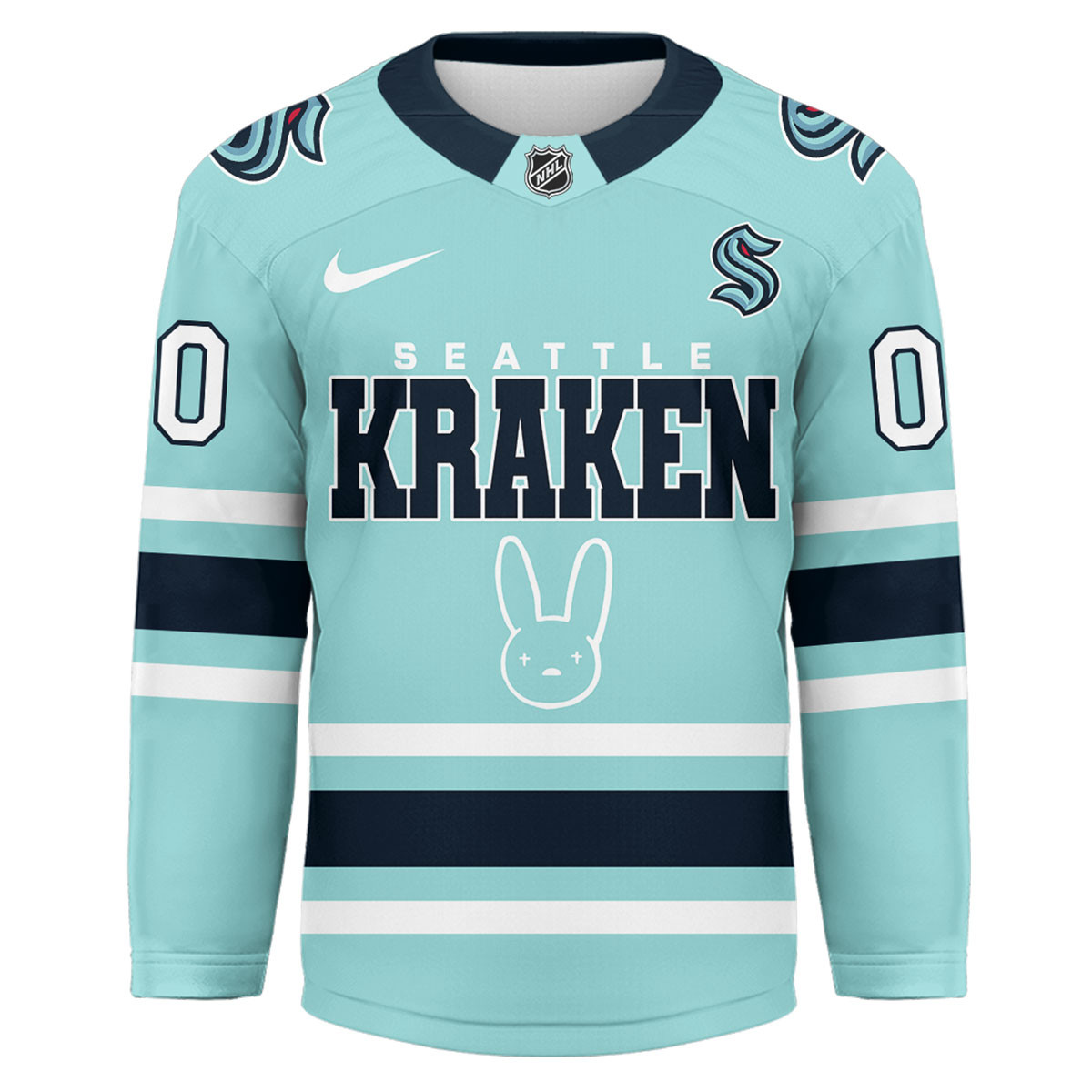 Seattle Kraken Premium NHL Bad Bunny Hockey Jersey TTH240537
