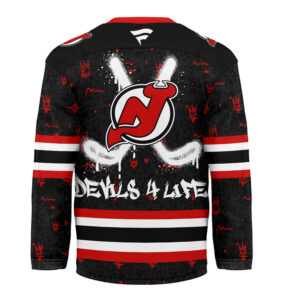 New Jersey Devils Premium NHL Graffiti My Team 4 Life Hockey Jersey TTH240541
