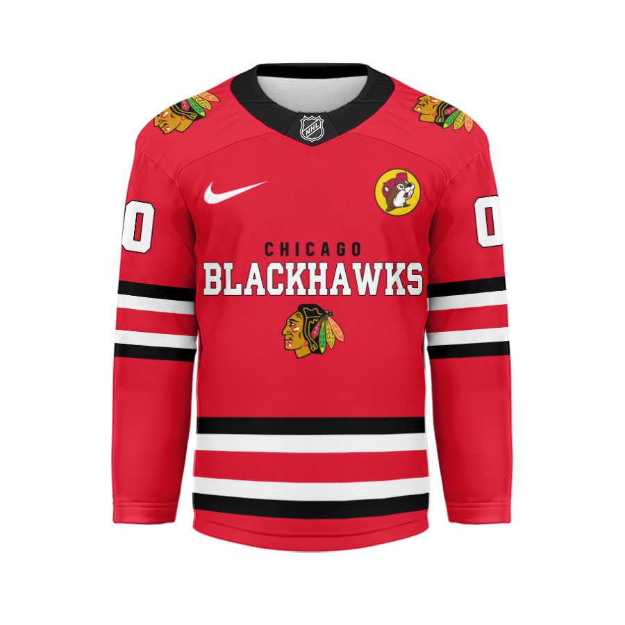 Chicago Blackhawks Premium NHL Bucees Personalized Hockey Jersey TTH240545 - Image 2