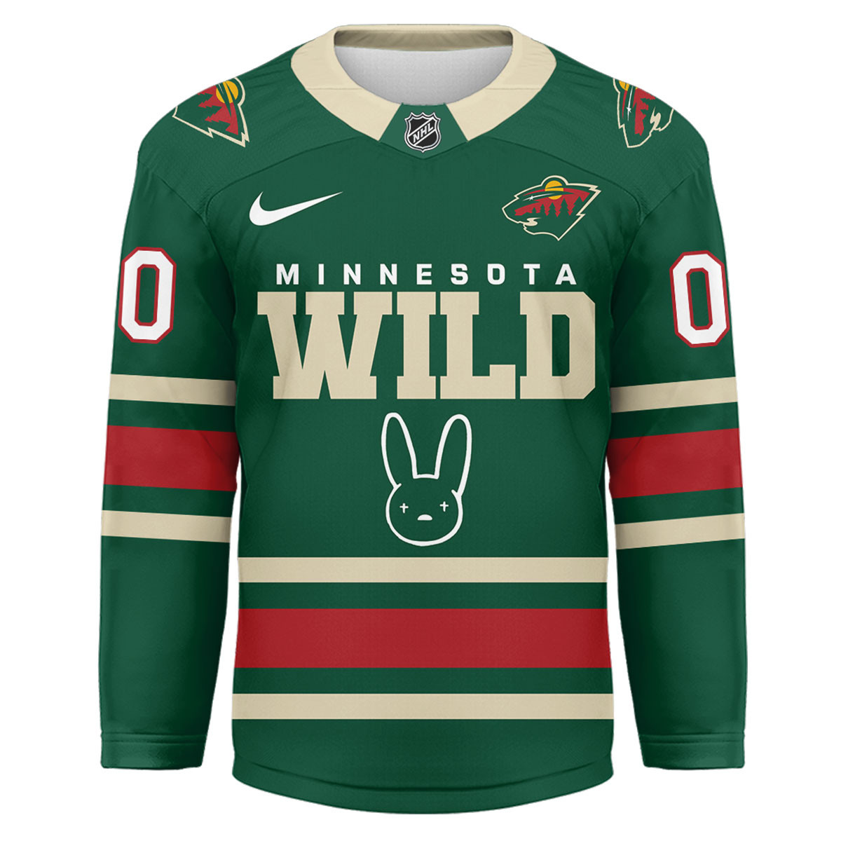 Minnesota Wild Premium NHL Bad Bunny Hockey Jersey TTH240537