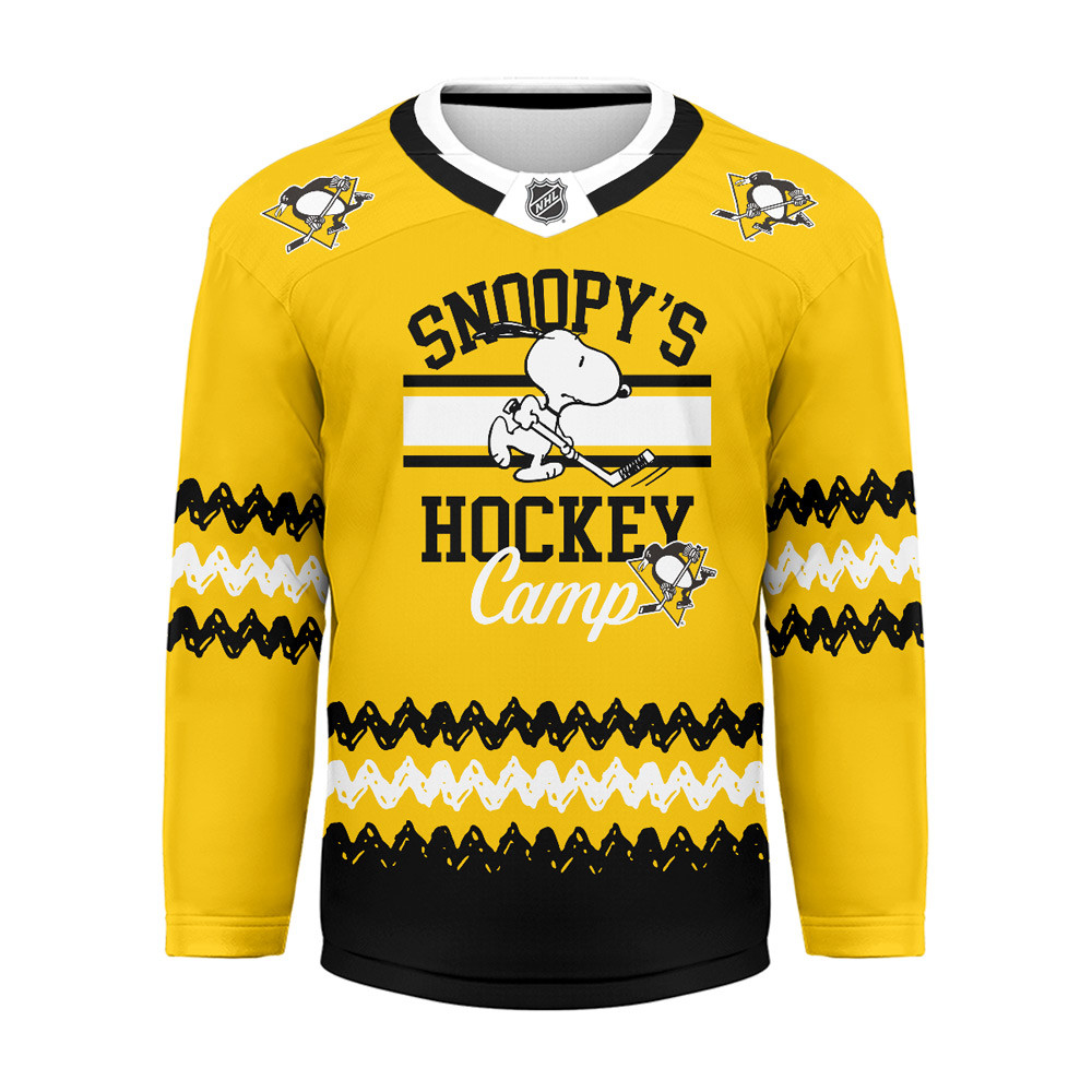 Pittsburgh Penguins Premium NHL Snoopy Perfect Smile Hockey Jersey TTH240520 - Image 2