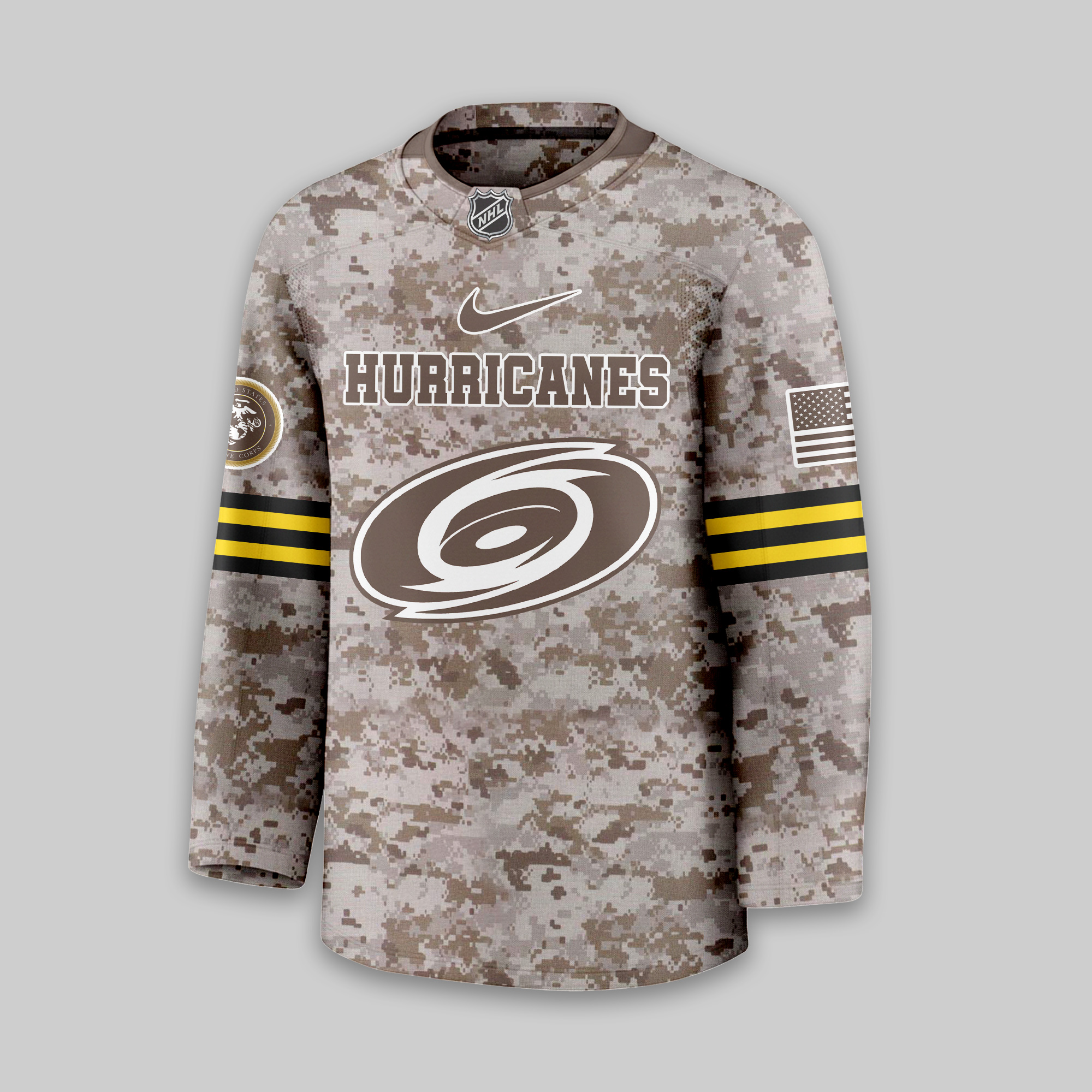 Carolina Hurricanes Premium NHL U.S.M.C Hockey Jersey TTH240543 - Image 2