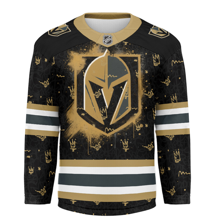 Vegas Golden Knights Premium NHL Graffiti My Team 4 Life Hockey Jersey TTH240541 - Image 2
