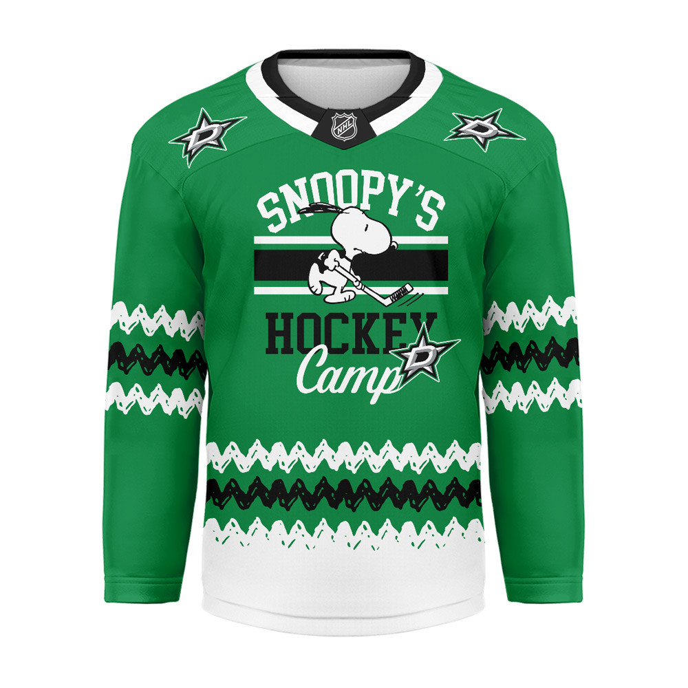 Dallas Stars Premium NHL Snoopy Perfect Smile Hockey Jersey TTH240520 - Image 2