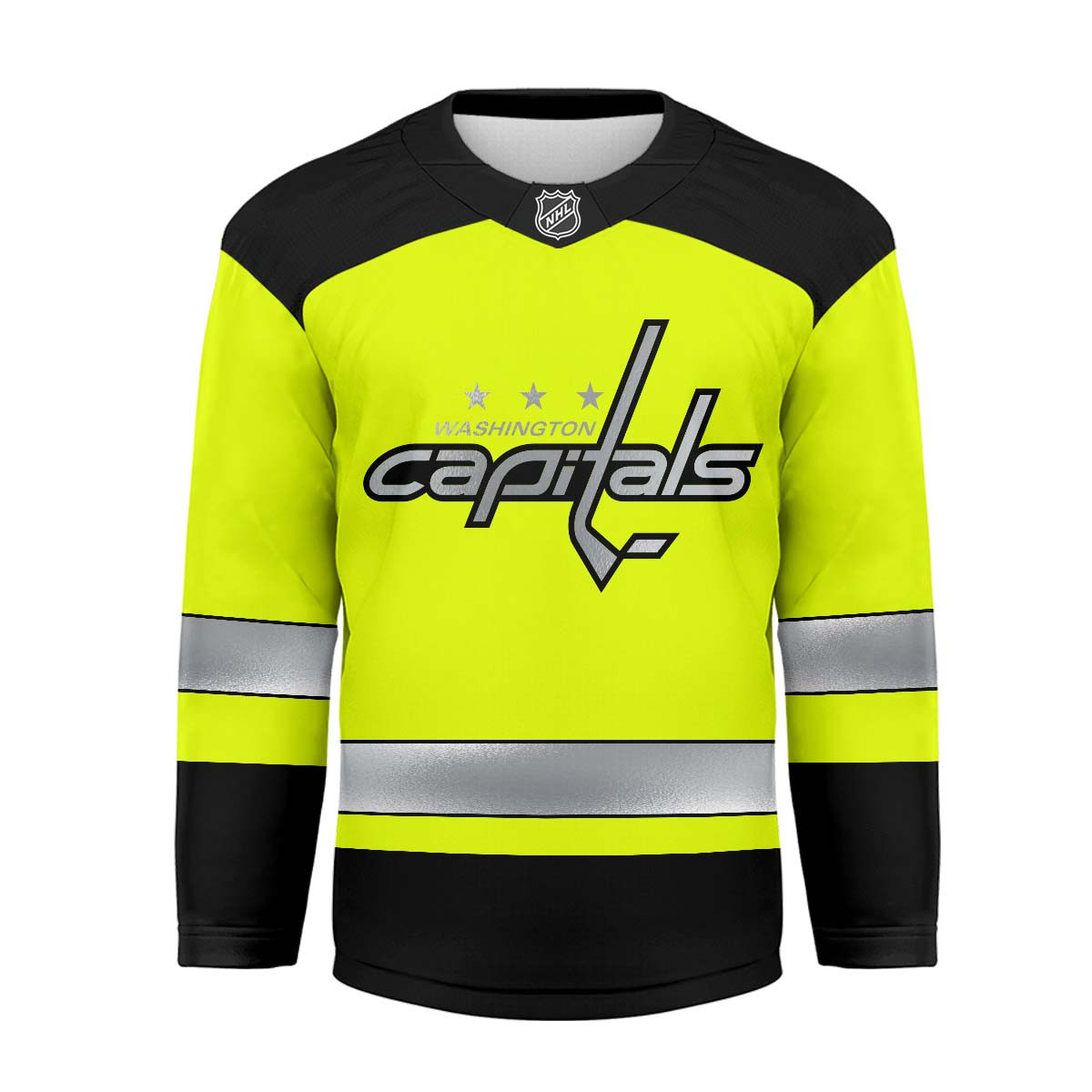 Washington Capitals Premium NHL Hi-Vis Safety Hockey Jersey TTH240538 - Image 2