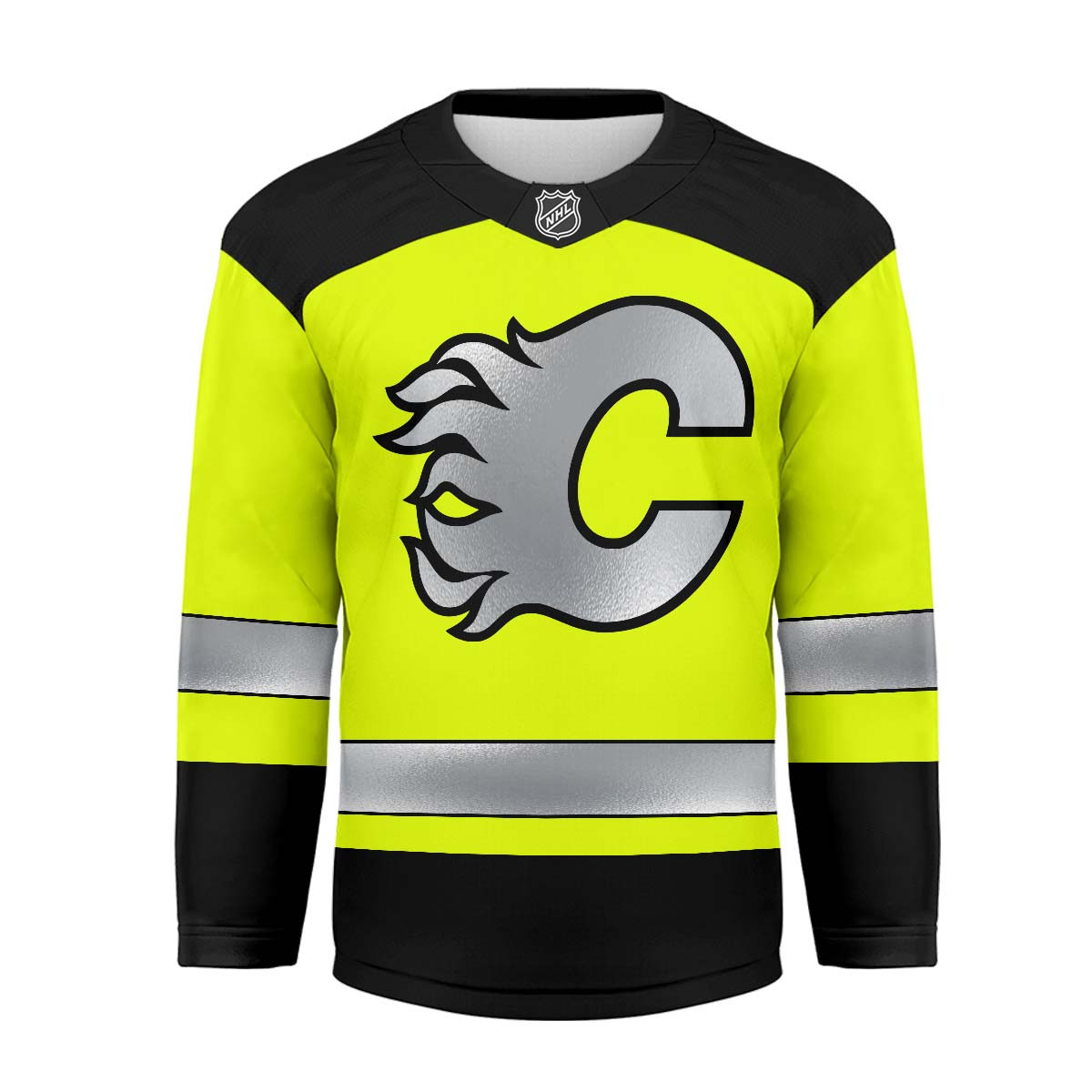 Calgary Flames Premium NHL Hi-Vis Safety Hockey Jersey TTH240538 - Image 2