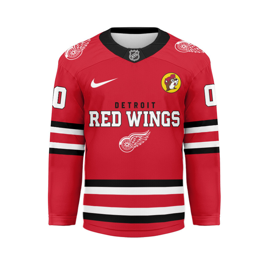 Detroit Red Wings Premium NHL Bucees Personalized Hockey Jersey TTH240545