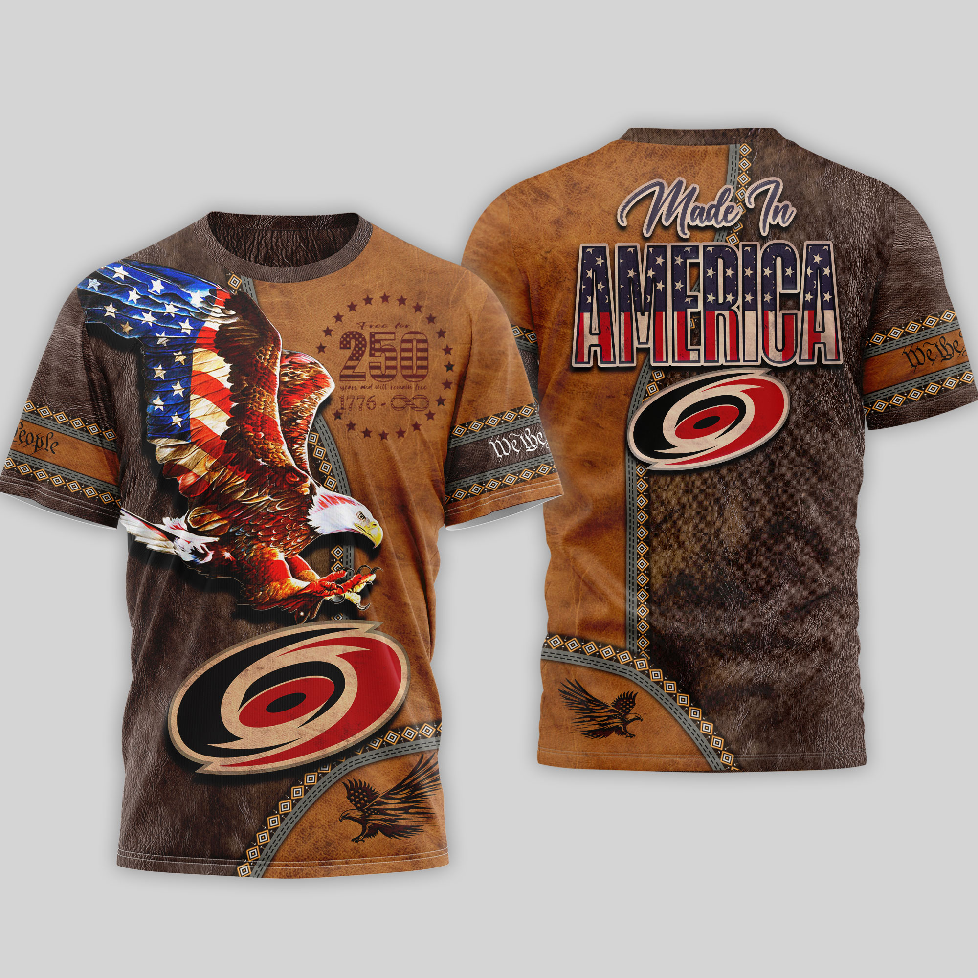 Carolina Hurricanes Premium NHL Made In America 250 Years of America TTH240547