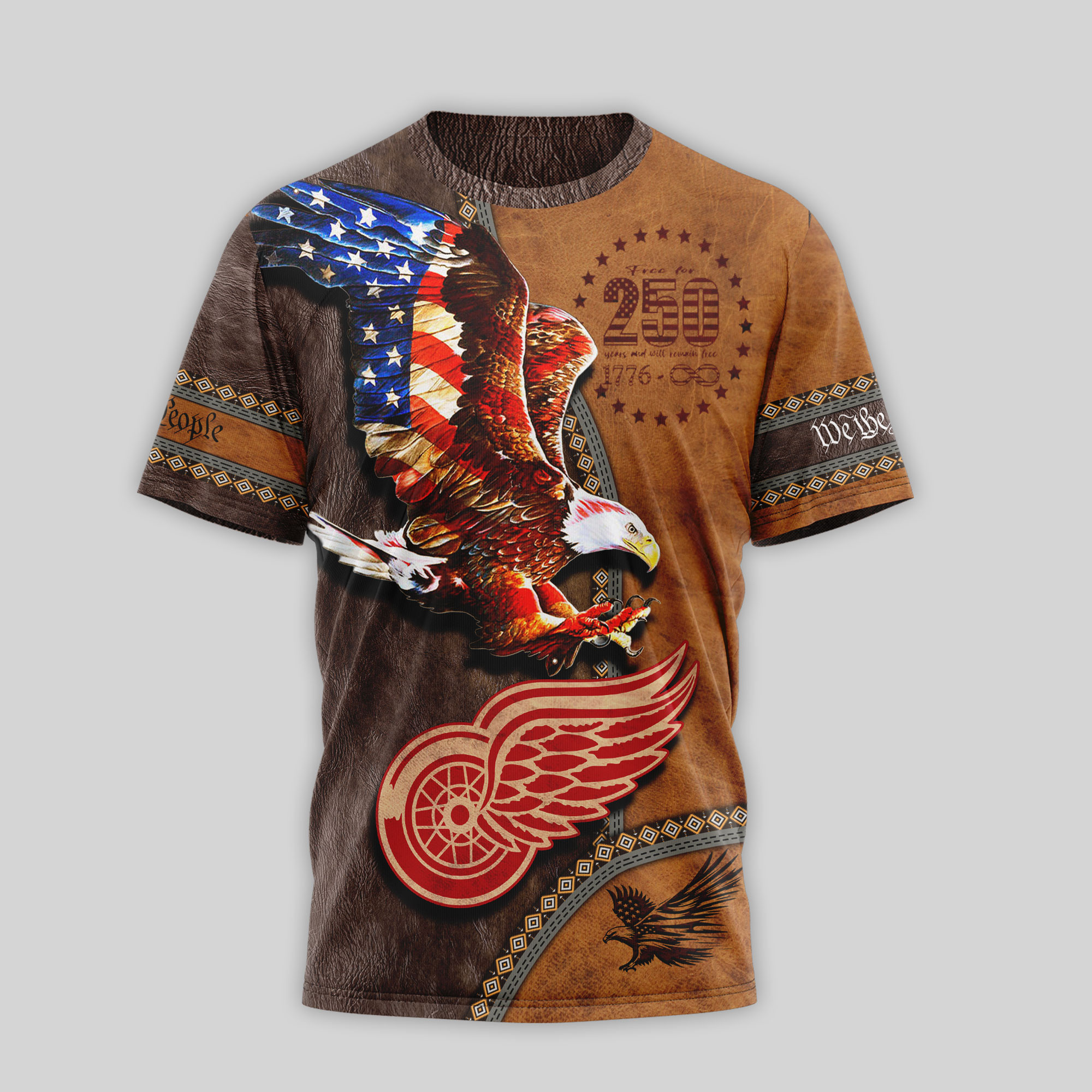 Detroit Red Wings Premium NHL Made In America 250 Years of America TTH240547