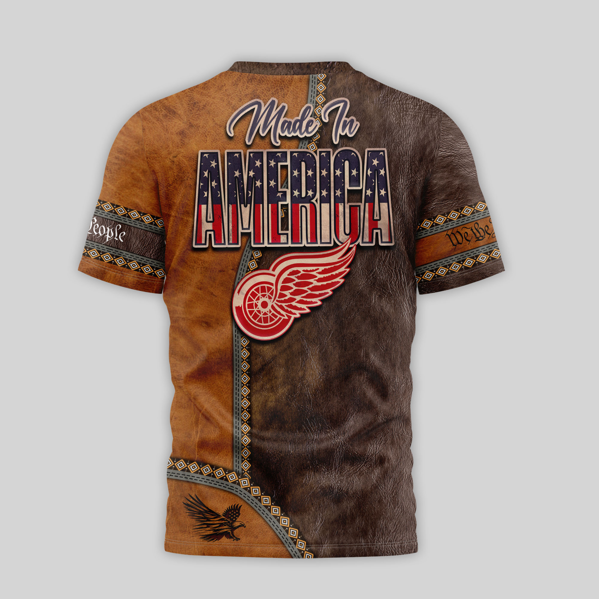 Detroit Red Wings Premium NHL Made In America 250 Years of America TTH240547 - Image 2