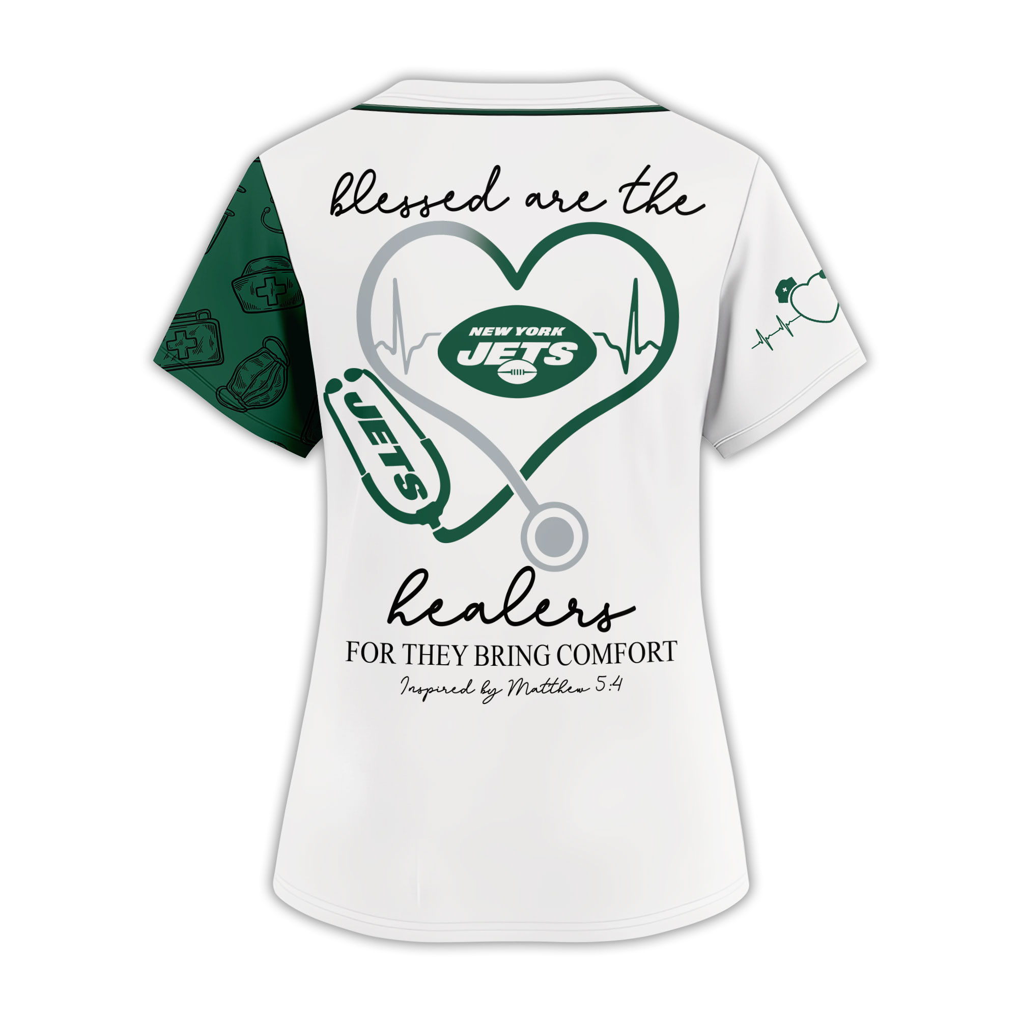 New York Jets Premium NFL Faith Hope Healing Shirt TTH240558 - Image 2