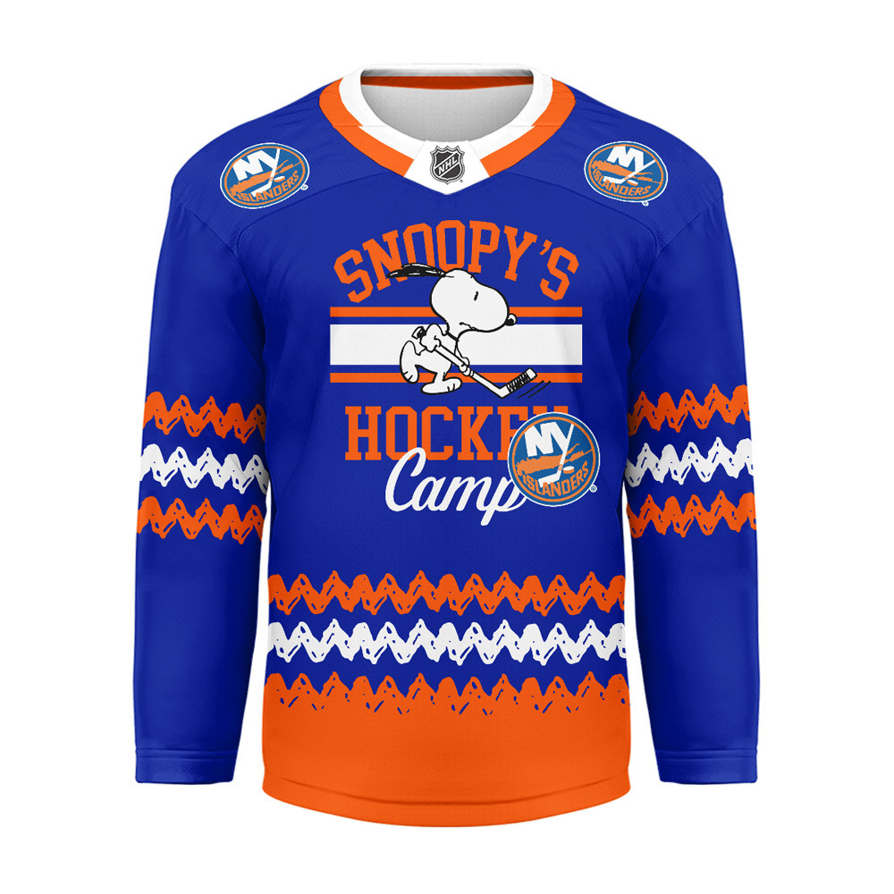 New York Islanders Premium NHL Snoopy Perfect Smile Hockey Jersey TTH240520 - Image 2