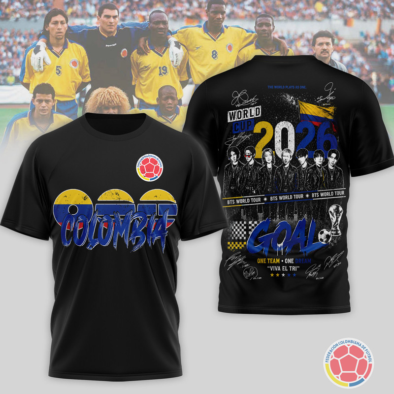 Colombia Premium World Cup 2026 x BTS 3D T-Shirt TTH240565 - Image 2