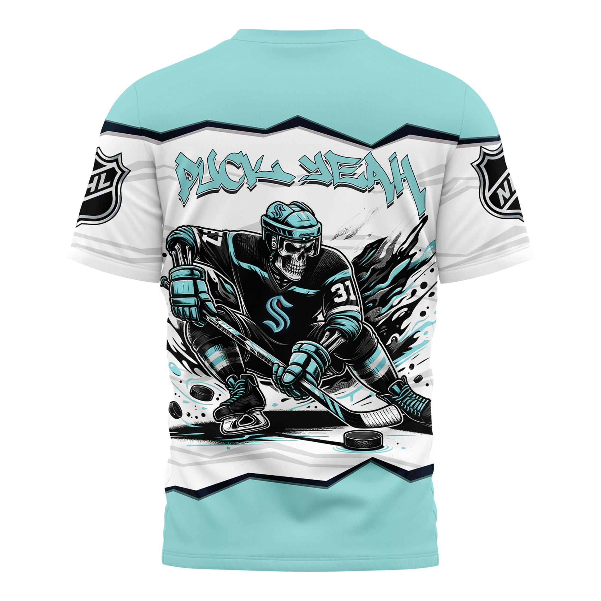Seattle Kraken Premium NHL Puck Yeah 3D Shirt TTH240562 - Image 2