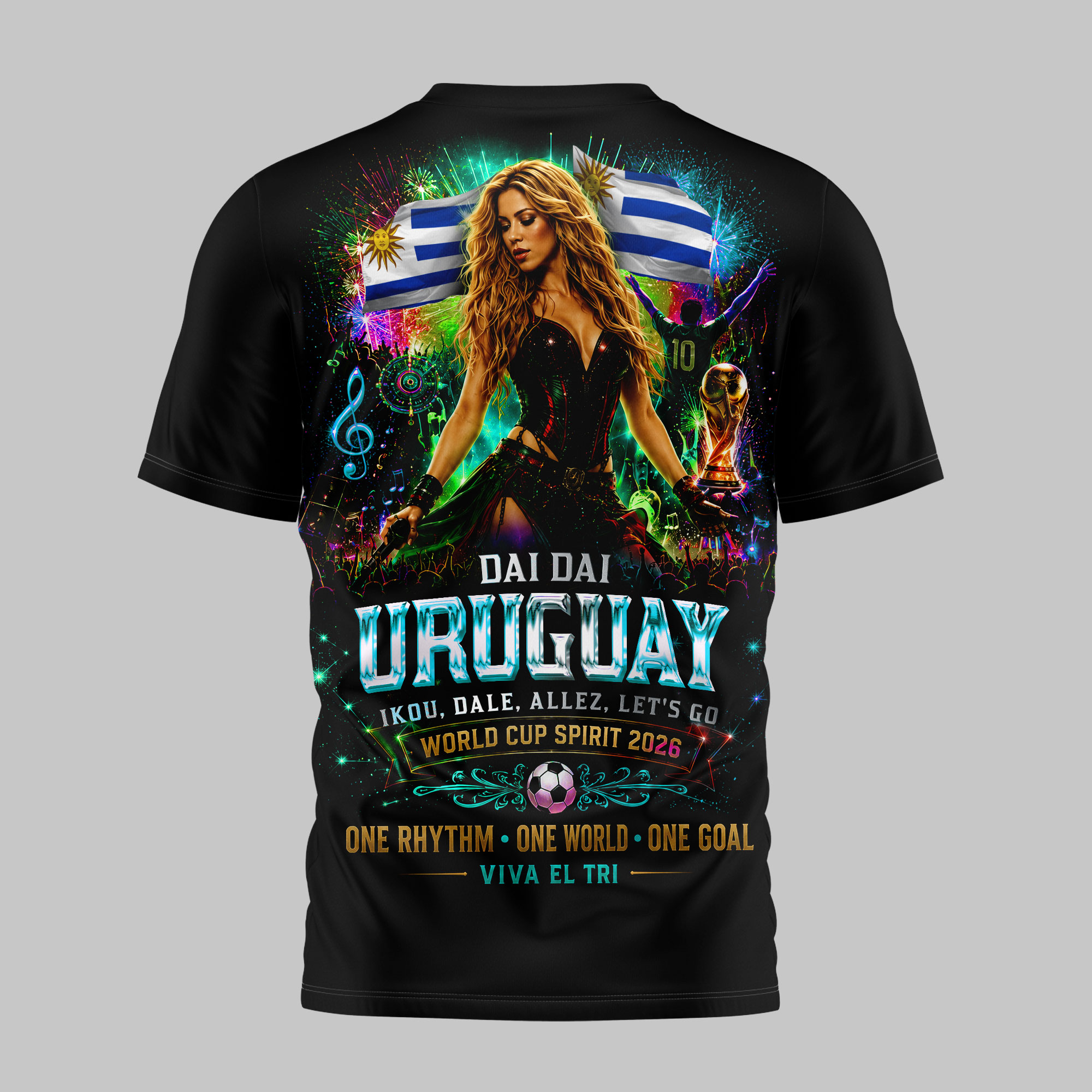 Uruguay Premium World Cup 2026 x Shakira 3D T-Shirt TTH240579 - Image 3