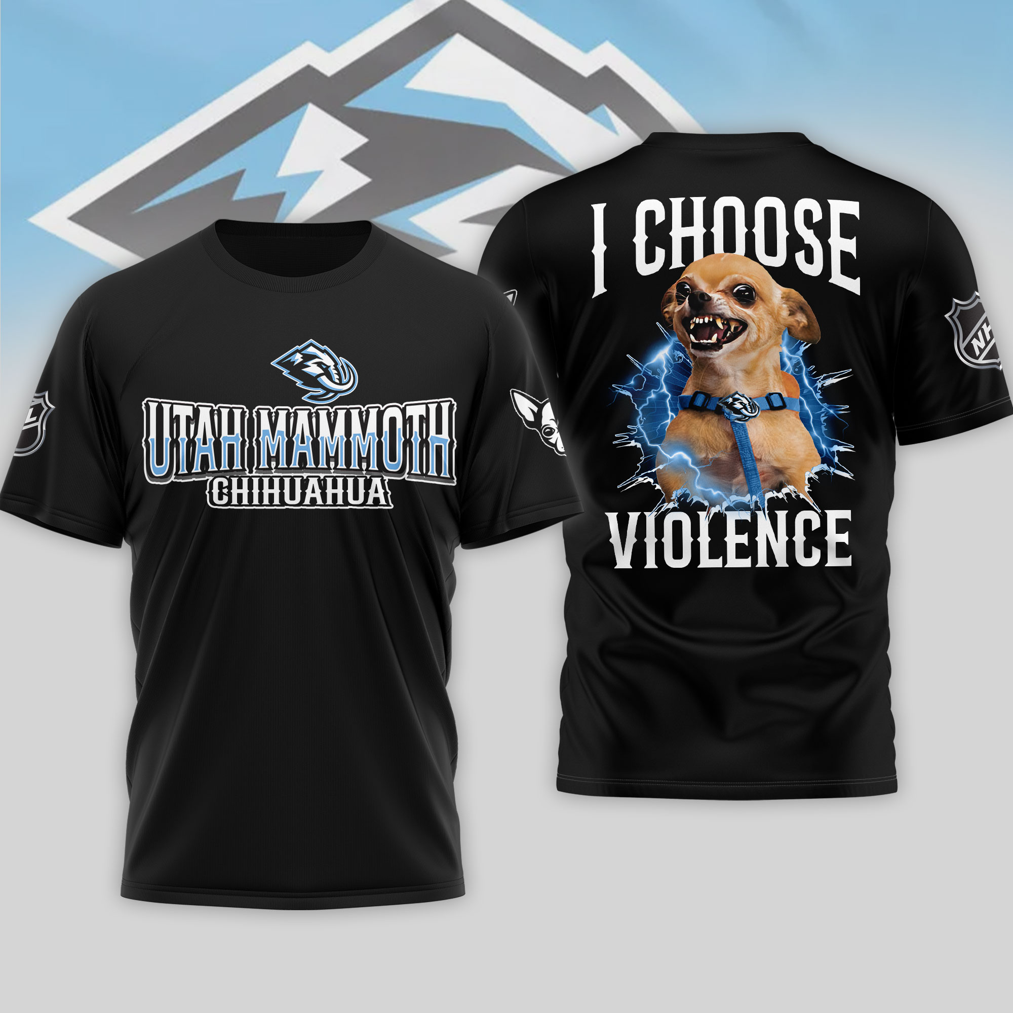 Utah Mammoth Premium NHL Chihuahua Violent 3D T-Shirt TTH240548