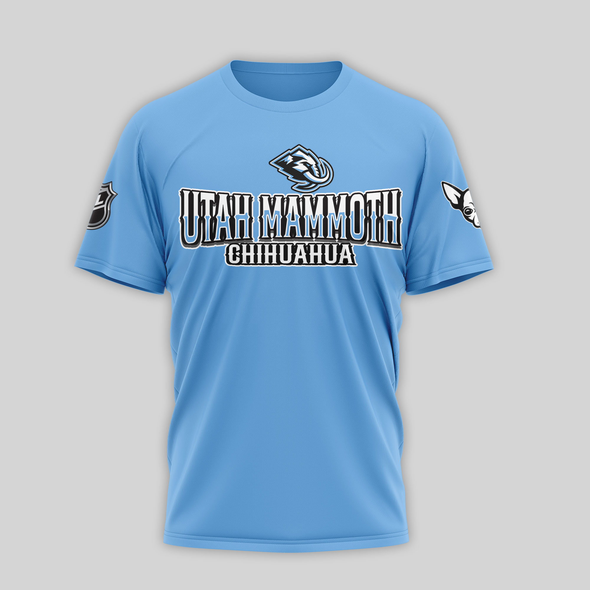 Utah Mammoth Premium NHL Chihuahua Violent 3D T-Shirt TTH240548 - Image 2