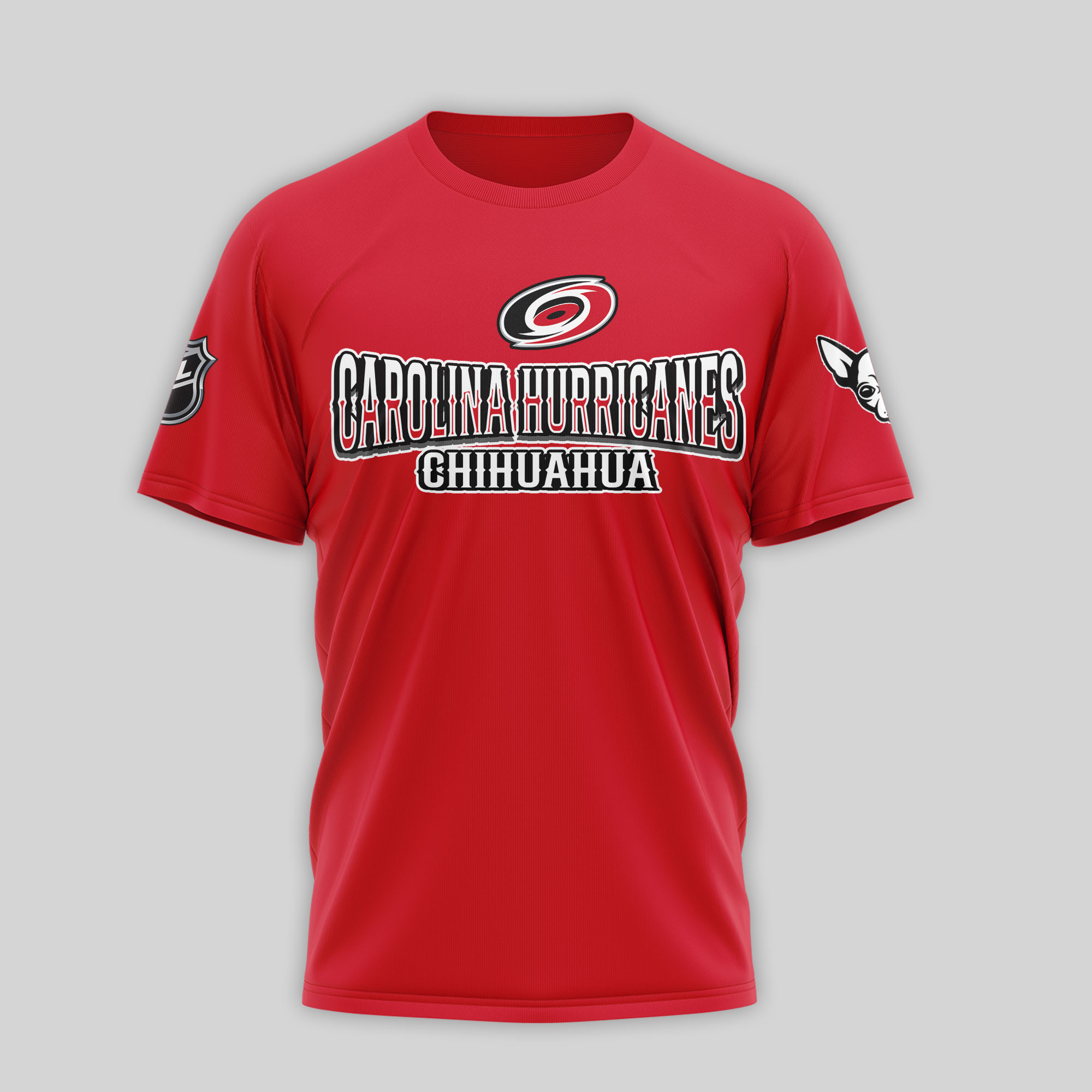 Carolina Hurricanes Premium NHL Chihuahua Violent 3D T-Shirt TTH240548 - Image 2