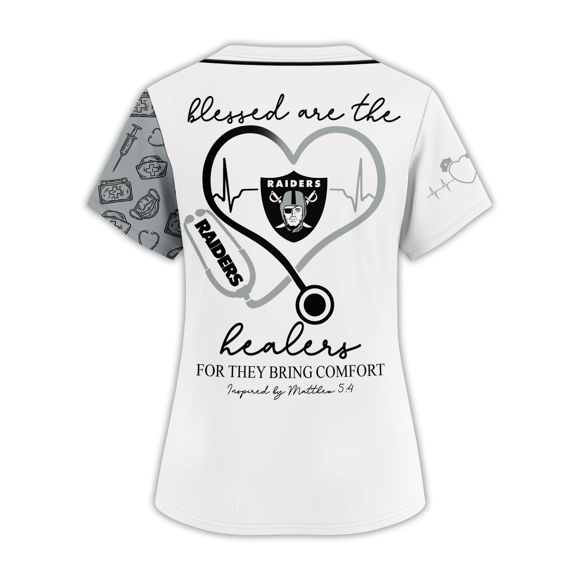 Las Vegas Raiders Premium NFL Faith Hope Healing Shirt TTH240558 - Image 2