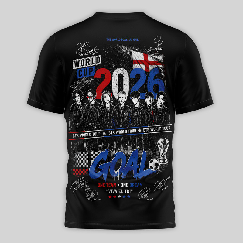 England Premium World Cup 2026 x BTS 3D T-Shirt TTH240565 - Image 3