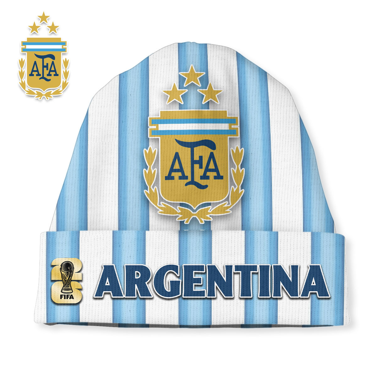 Argentina Premium World Cup 2026 Fever Winter Beanie Hat TTH240556 - Image 2