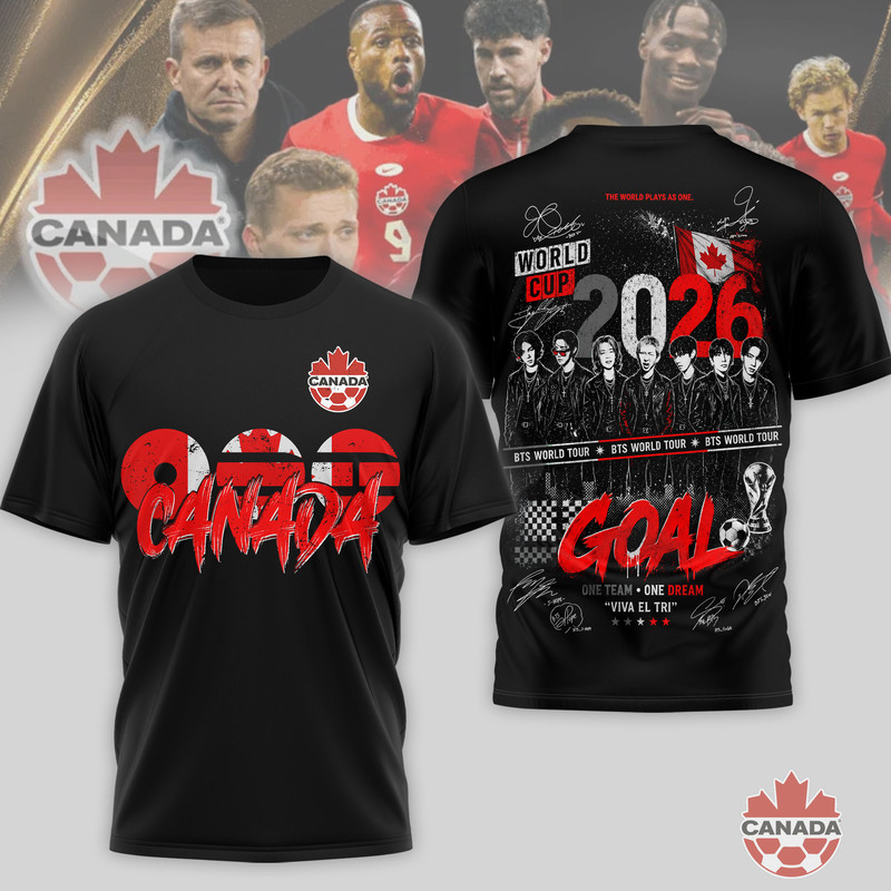 Canada Premium World Cup 2026 x BTS 3D T-Shirt TTH240565 - Image 2