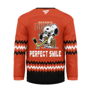 Anaheim Ducks Premium NHL Snoopy Perfect Smile Hockey Jersey TTH240520