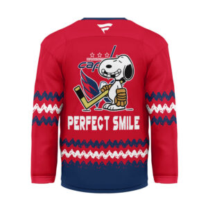 Washington Capitals Premium NHL Snoopy Perfect Smile Hockey Jersey TTH240520
