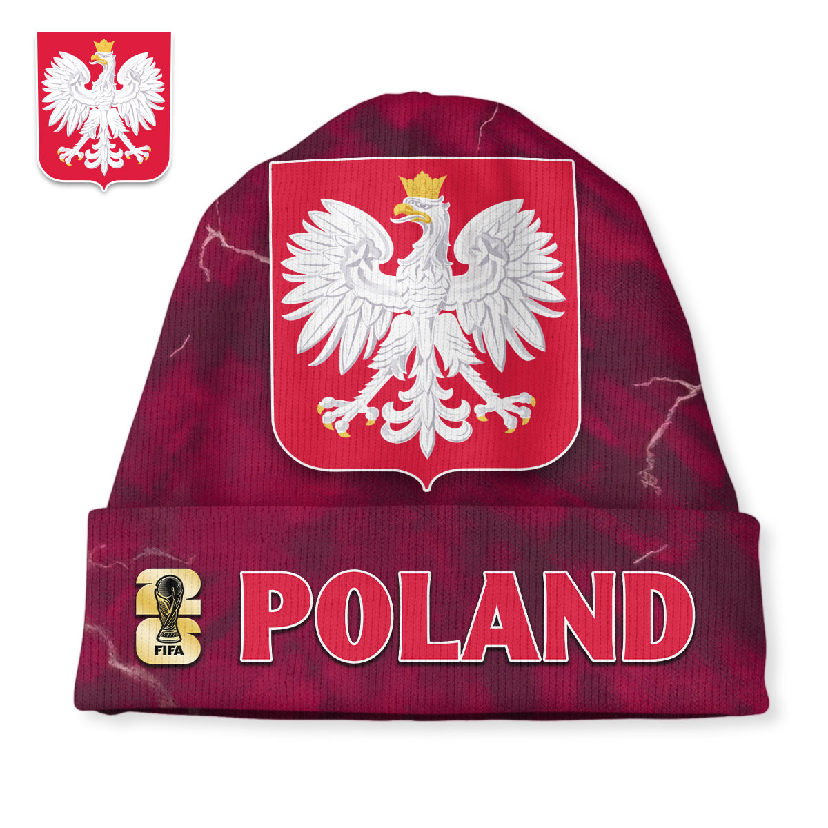 Poland Premium World Cup 2026 Fever Winter Beanie Hat TTH240556 - Image 2