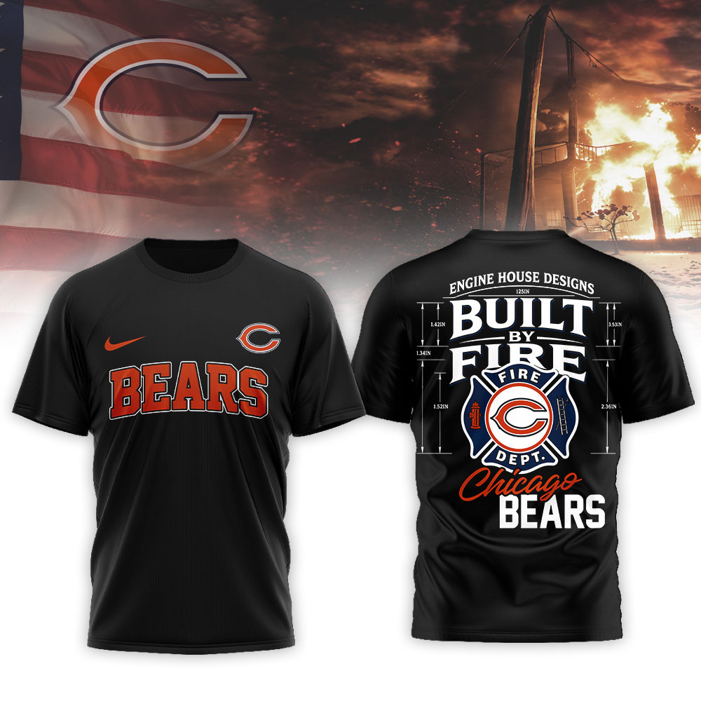 Chicago Bears Premium NFL Built By Courage Game 3D Shirt TTH240575