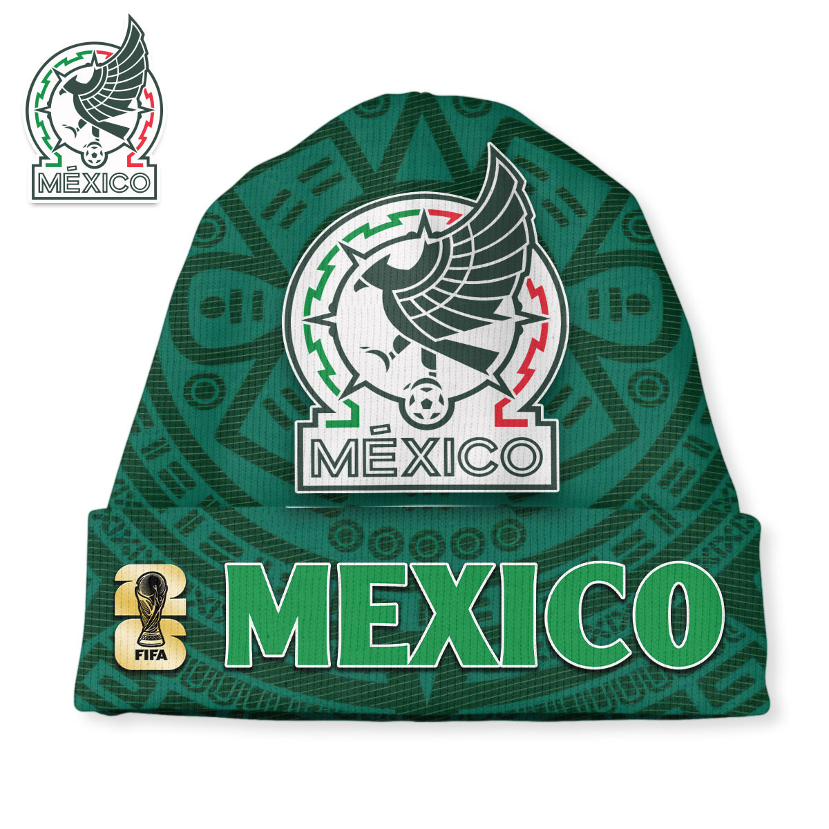 Mexico Premium World Cup 2026 Fever Winter Beanie Hat TTH240556 - Image 2
