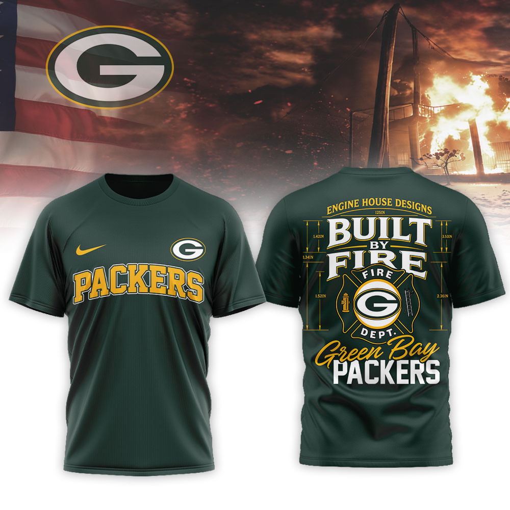 Green Bay Packers Premium NFL Built By Courage Game 3D Shirt TTH240575 - Image 2