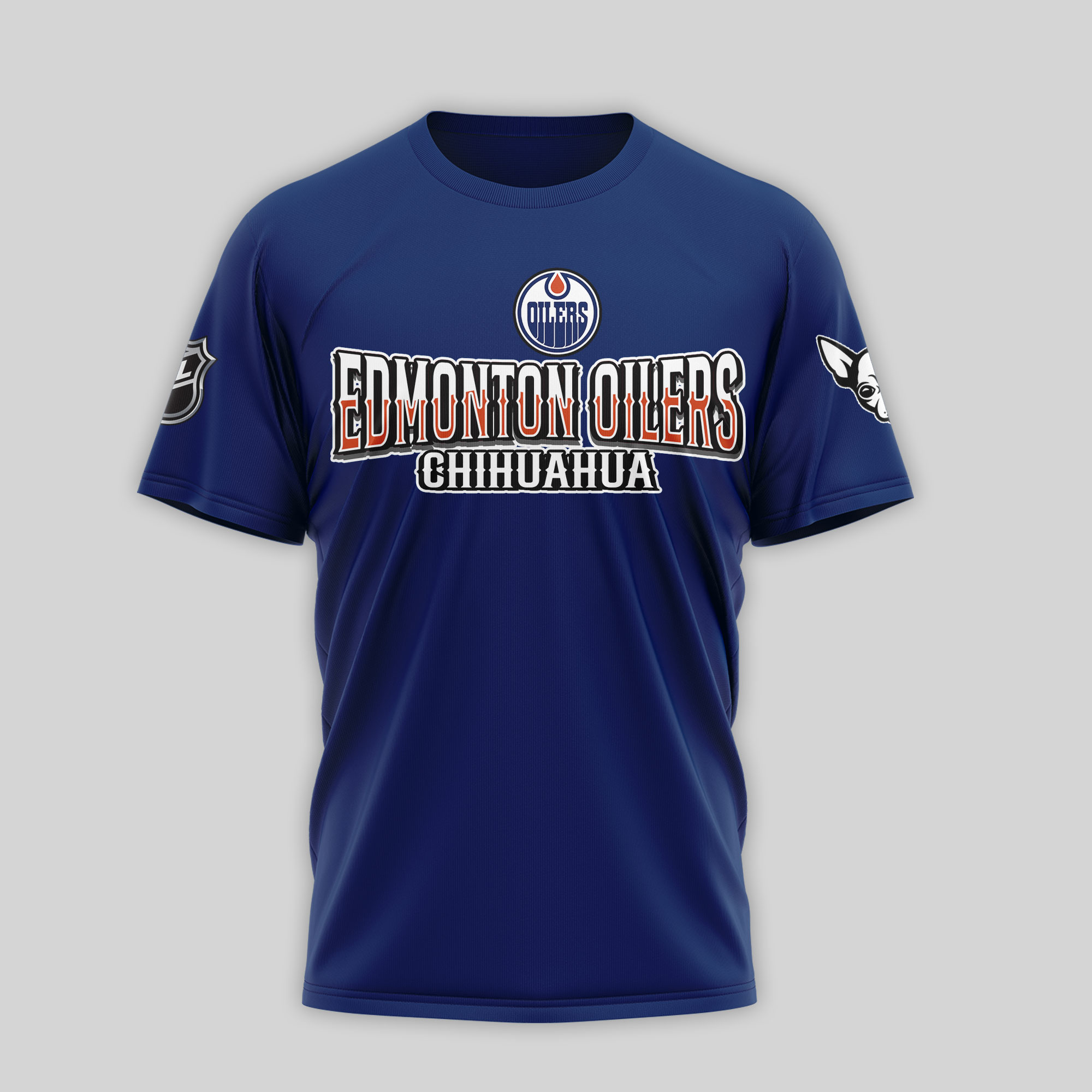 Edmonton Oilers Premium NHL Chihuahua Violent 3D T-Shirt TTH240548 - Image 2