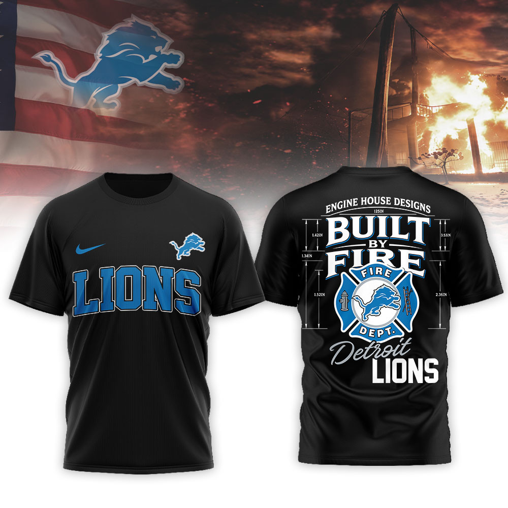 Detroit Lions Premium NFL Built By Courage Game 3D Shirt TTH240575