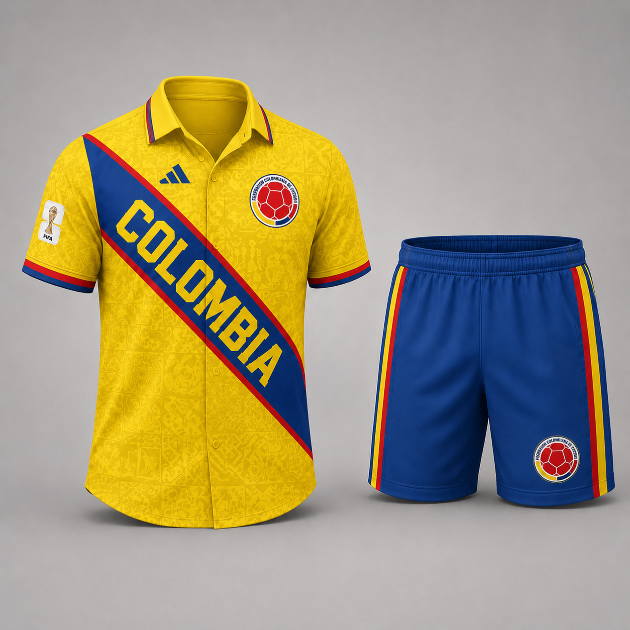 Colombia Premium World Cup 2026 Hawaii Short Set TTH240572