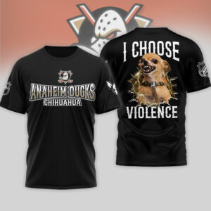 Anaheim Ducks Premium NHL Chihuahua Violent 3D T-Shirt TTH240548