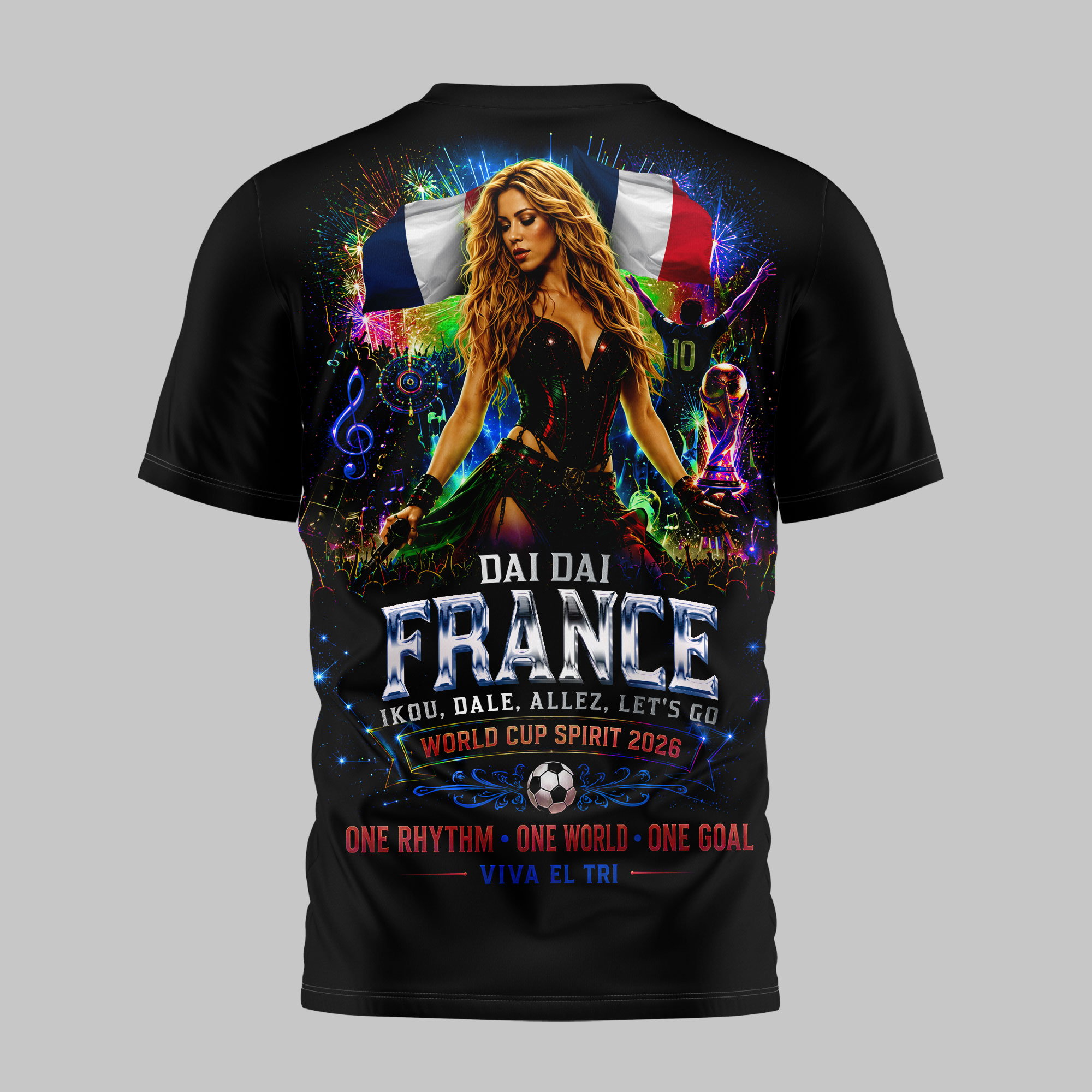 France Premium World Cup 2026 x Shakira 3D T-Shirt TTH240579 - Image 3