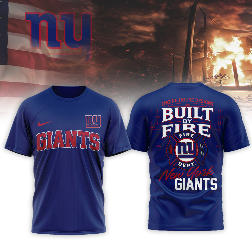 New York Giants Premium NFL Built By Courage Game 3D Shirt TTH240575 - Image 2