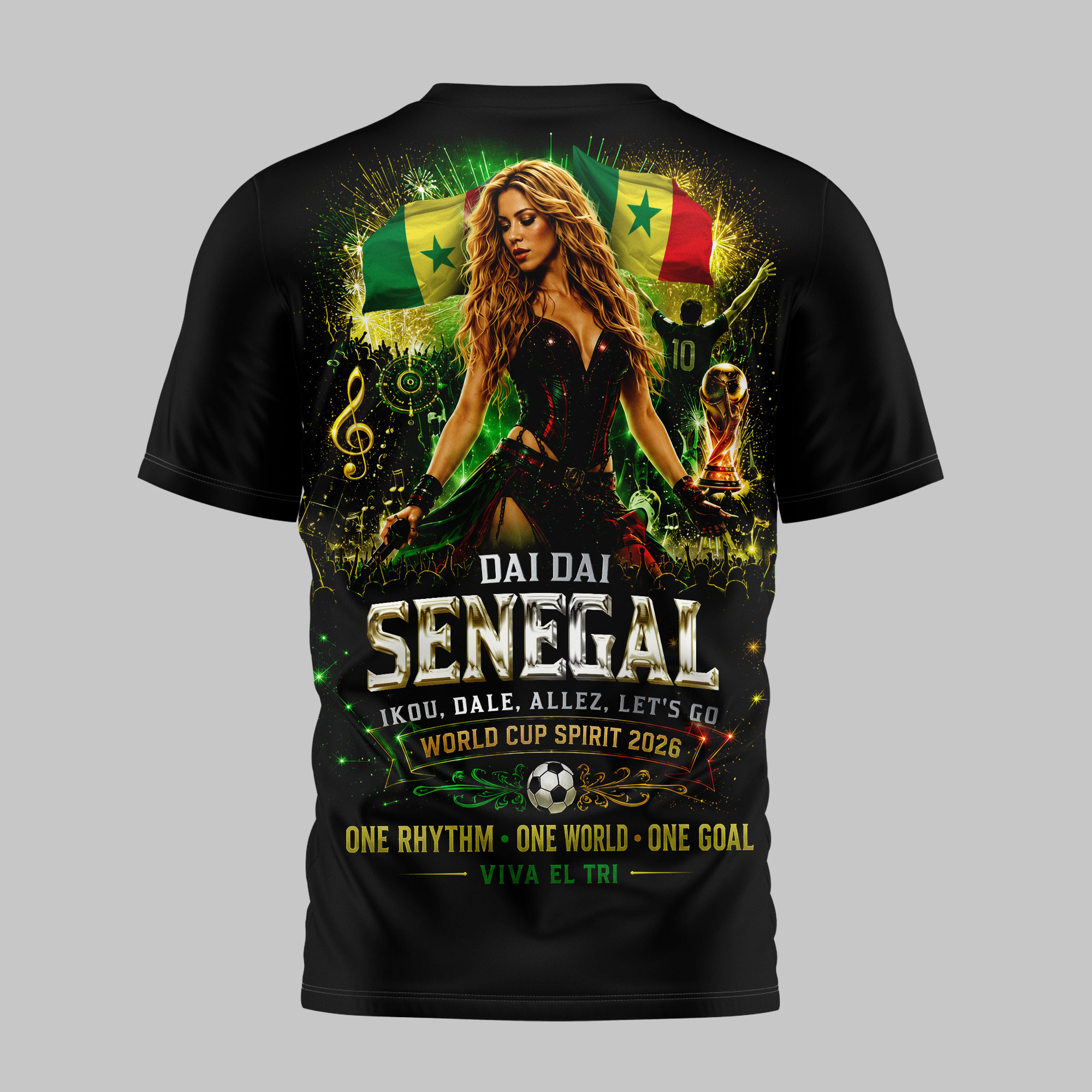 Senegal Premium World Cup 2026 x Shakira 3D T-Shirt TTH240579 - Image 3