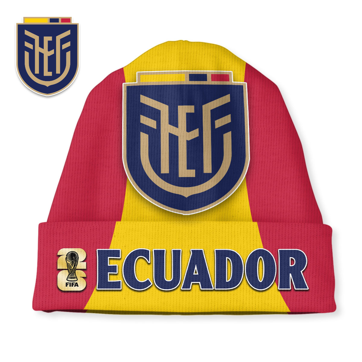 Ecuador Premium World Cup 2026 Fever Winter Beanie Hat TTH240556 - Image 2