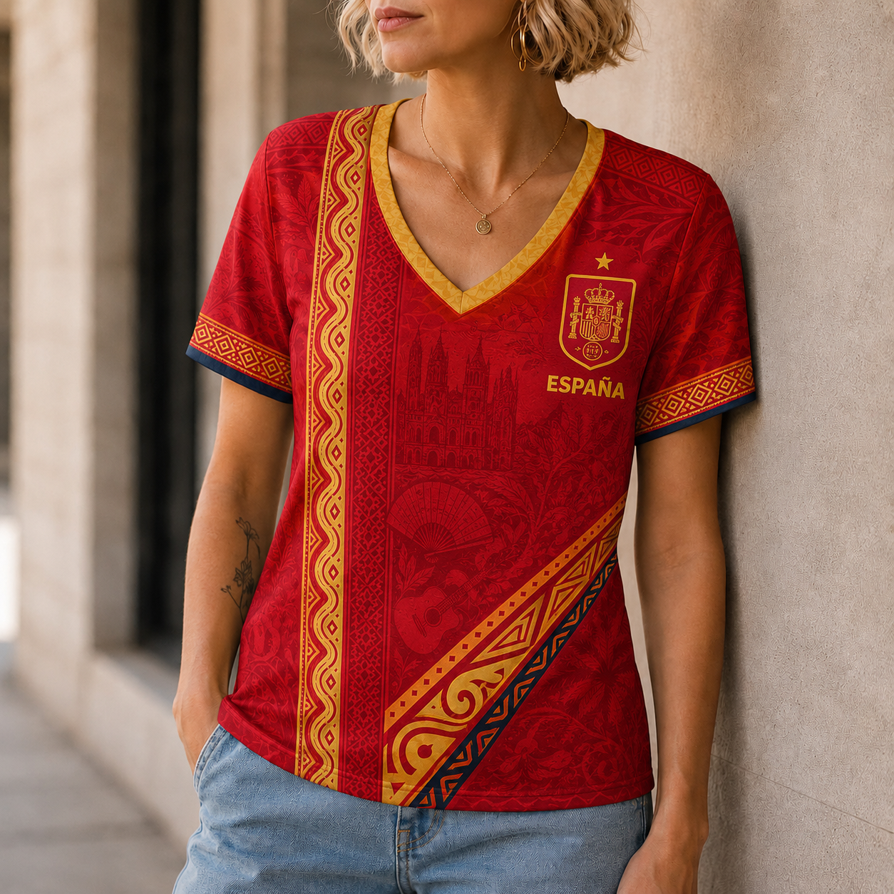 Spain | Premium World Cup 2026 Nation Pride Women’s V-neck TTH240585