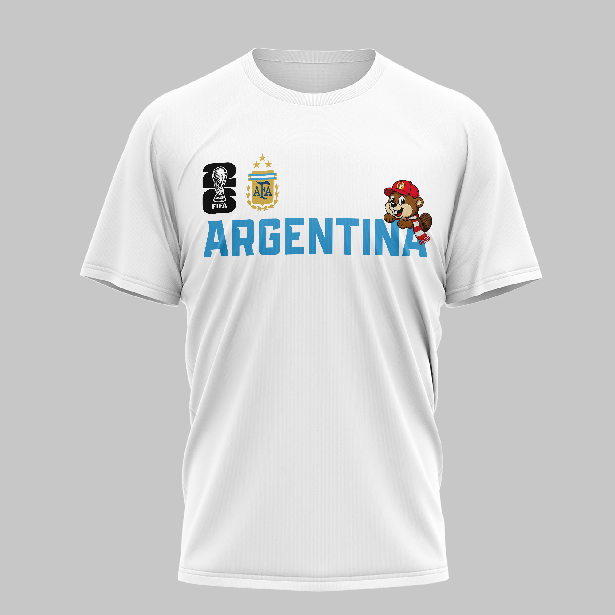 Argentina | Premium World Cup 2026 Golden Trophy 3D Shirt TTH240581 - Image 3