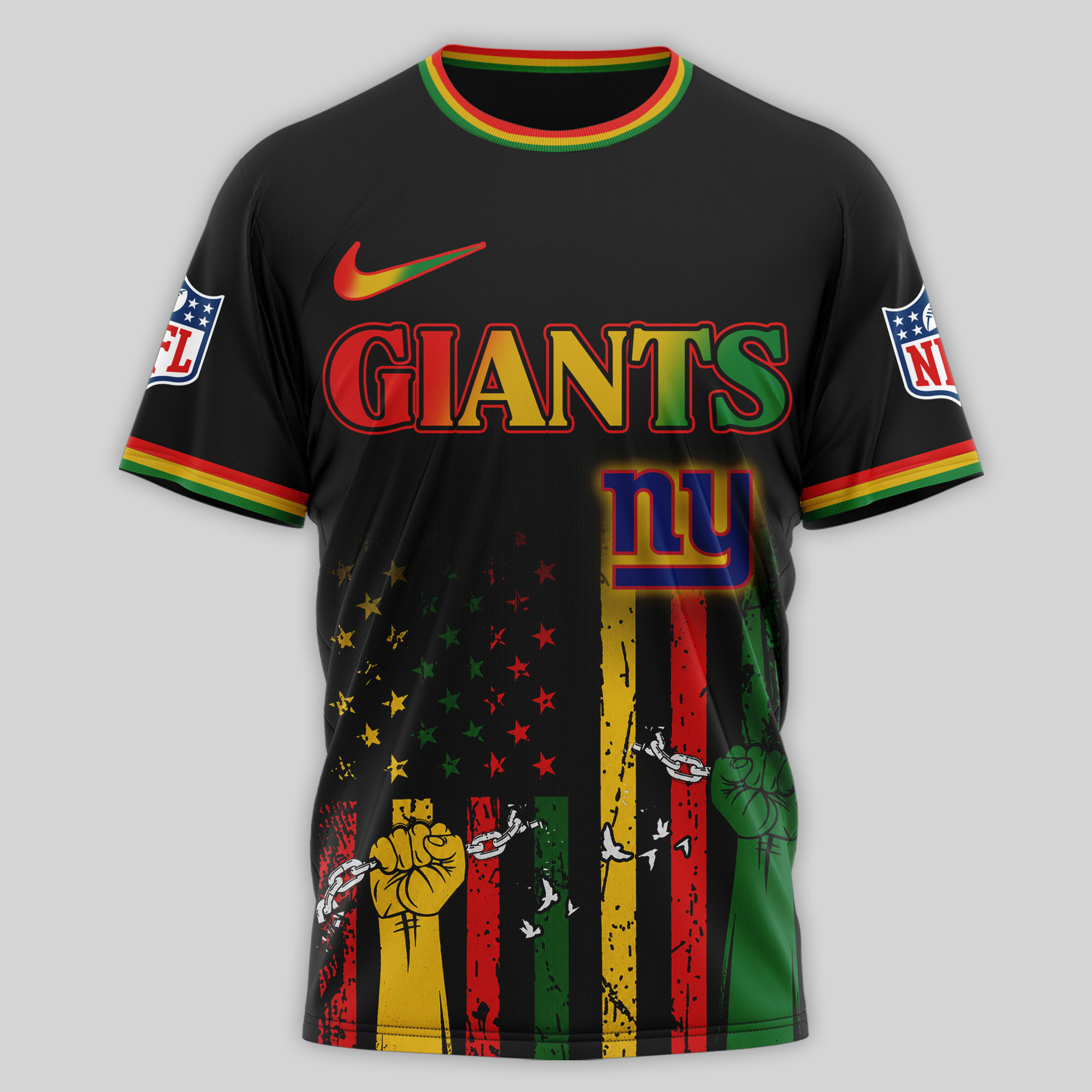 New York Giants | Premium NFL Juneteenth Strong Together 3D Shirt TTH240584