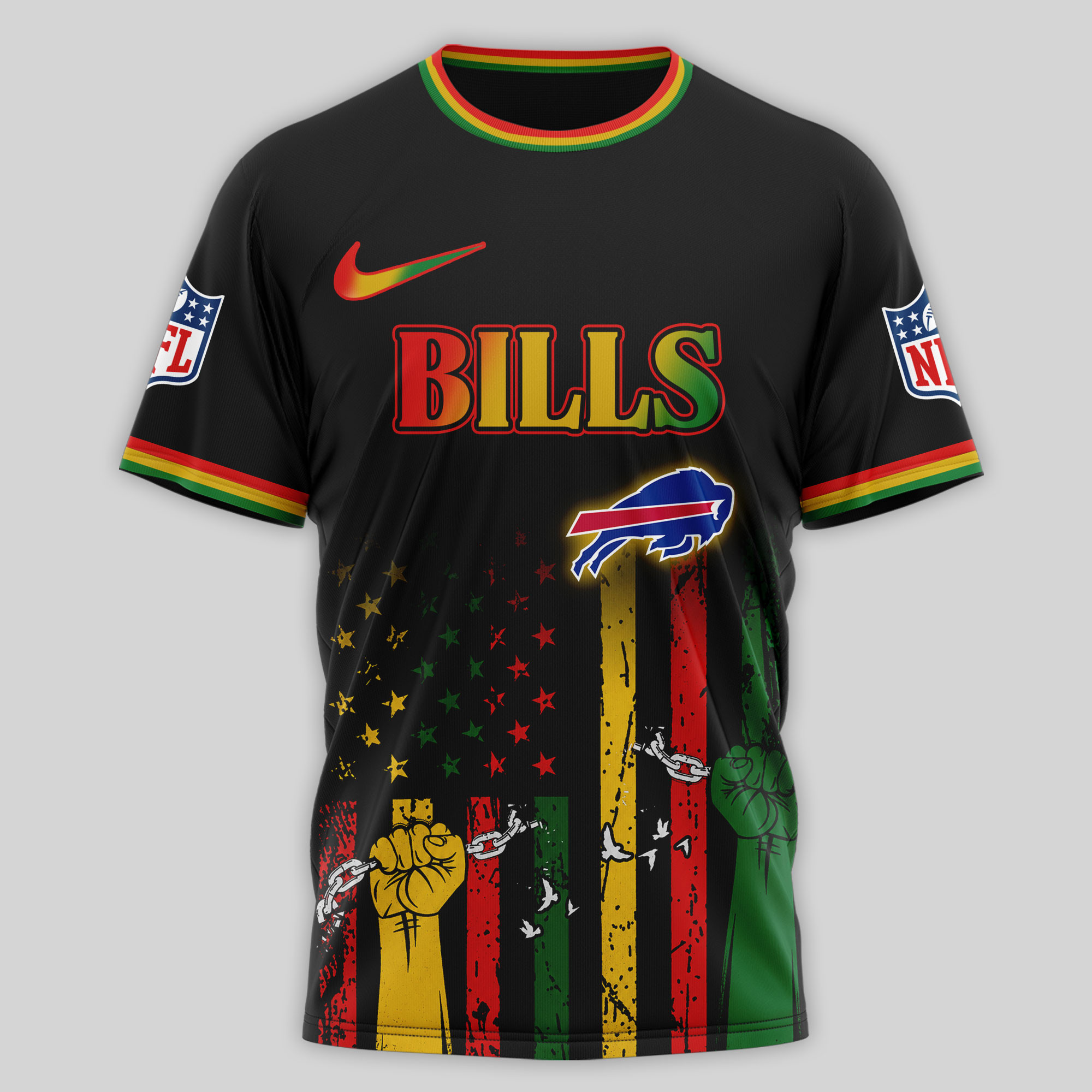 Buffalo Bills | Premium NFL Juneteenth Strong Together 3D Shirt TTH240584