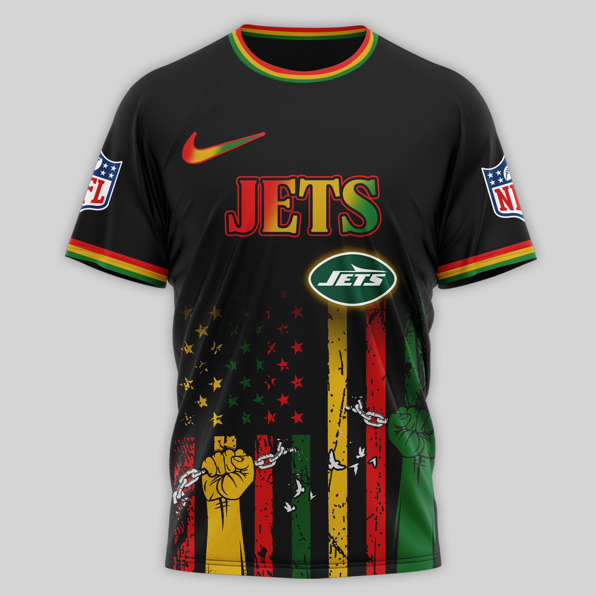 New York Jets | Premium NFL Juneteenth Strong Together 3D Shirt TTH240584