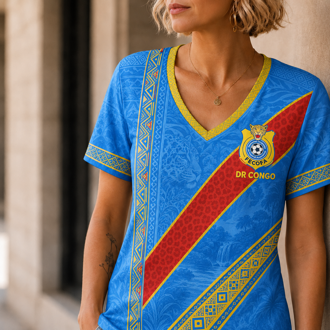 Dr Congo | Premium World Cup 2026 Nation Pride Women’s V-neck TTH240585