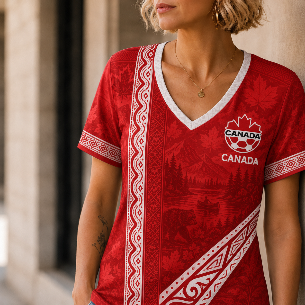 Canada | Premium World Cup 2026 Nation Pride Women’s V-neck TTH240585