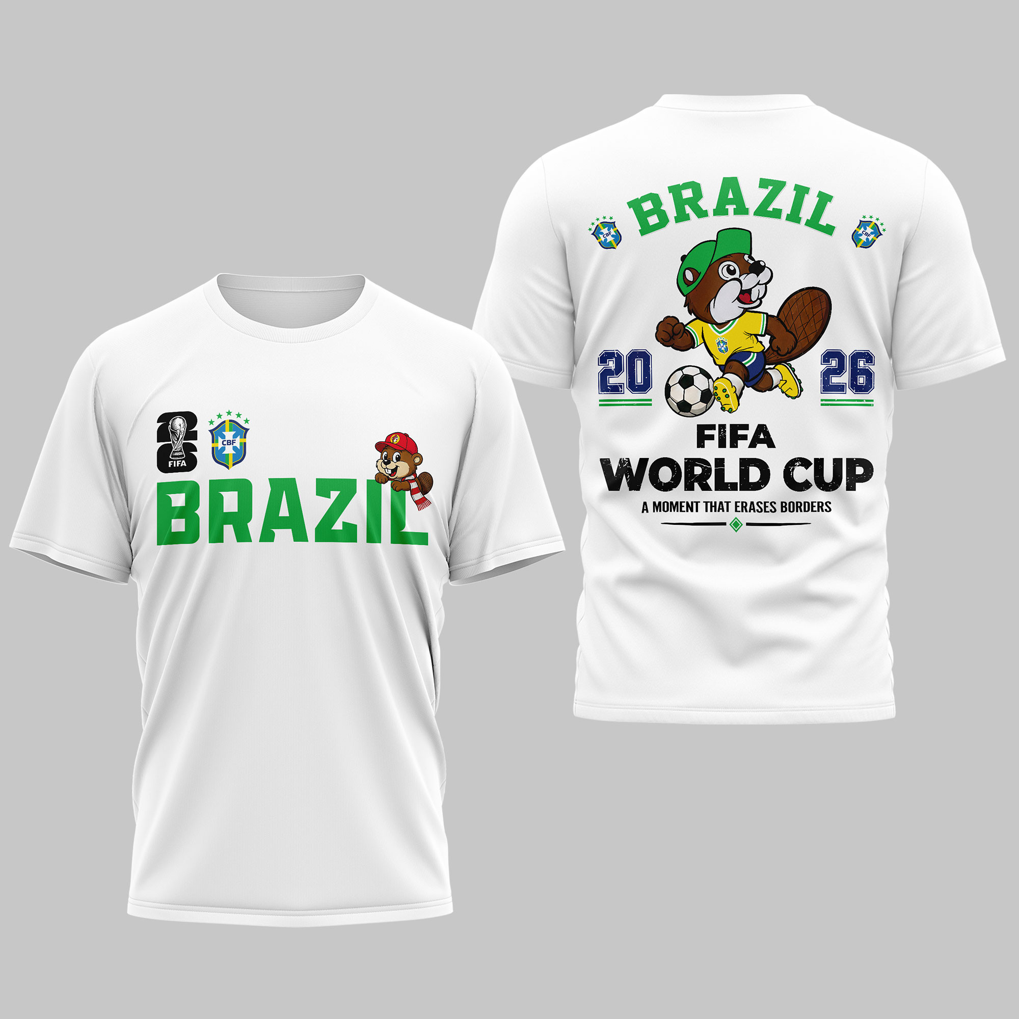Brazil | Premium World Cup 2026 Golden Trophy 3D Shirt TTH240581